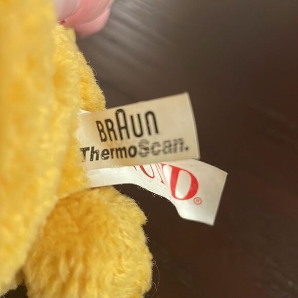 Gund Orange Teddy Bear with Red Bow Excellent Condition 10” Long BrAun - Picture 7 of 8